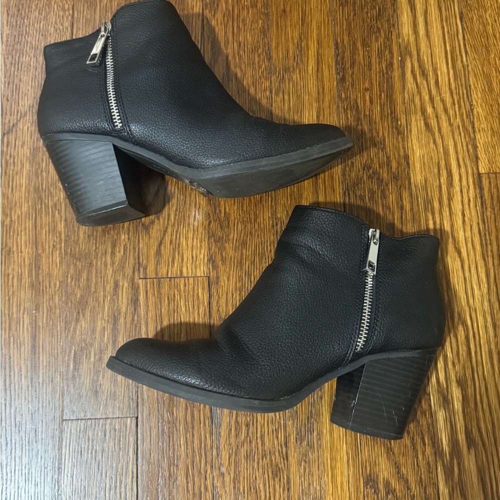 Express - Black Ankle Booties with Zipper